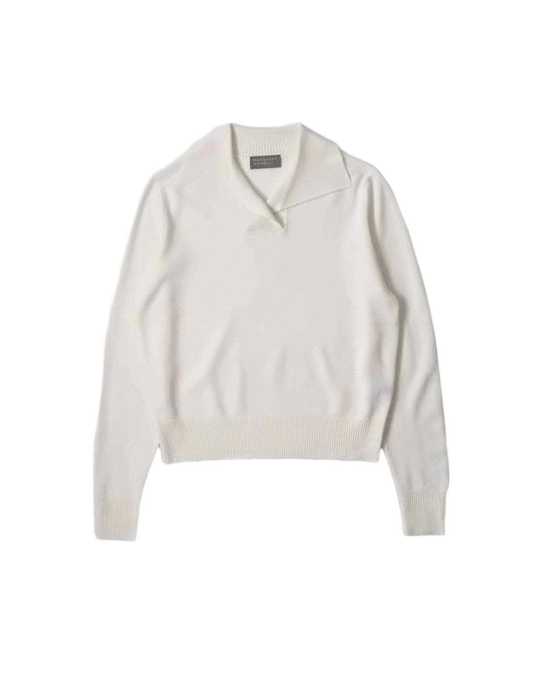 Relaxed-Fit White Wool Sweater
