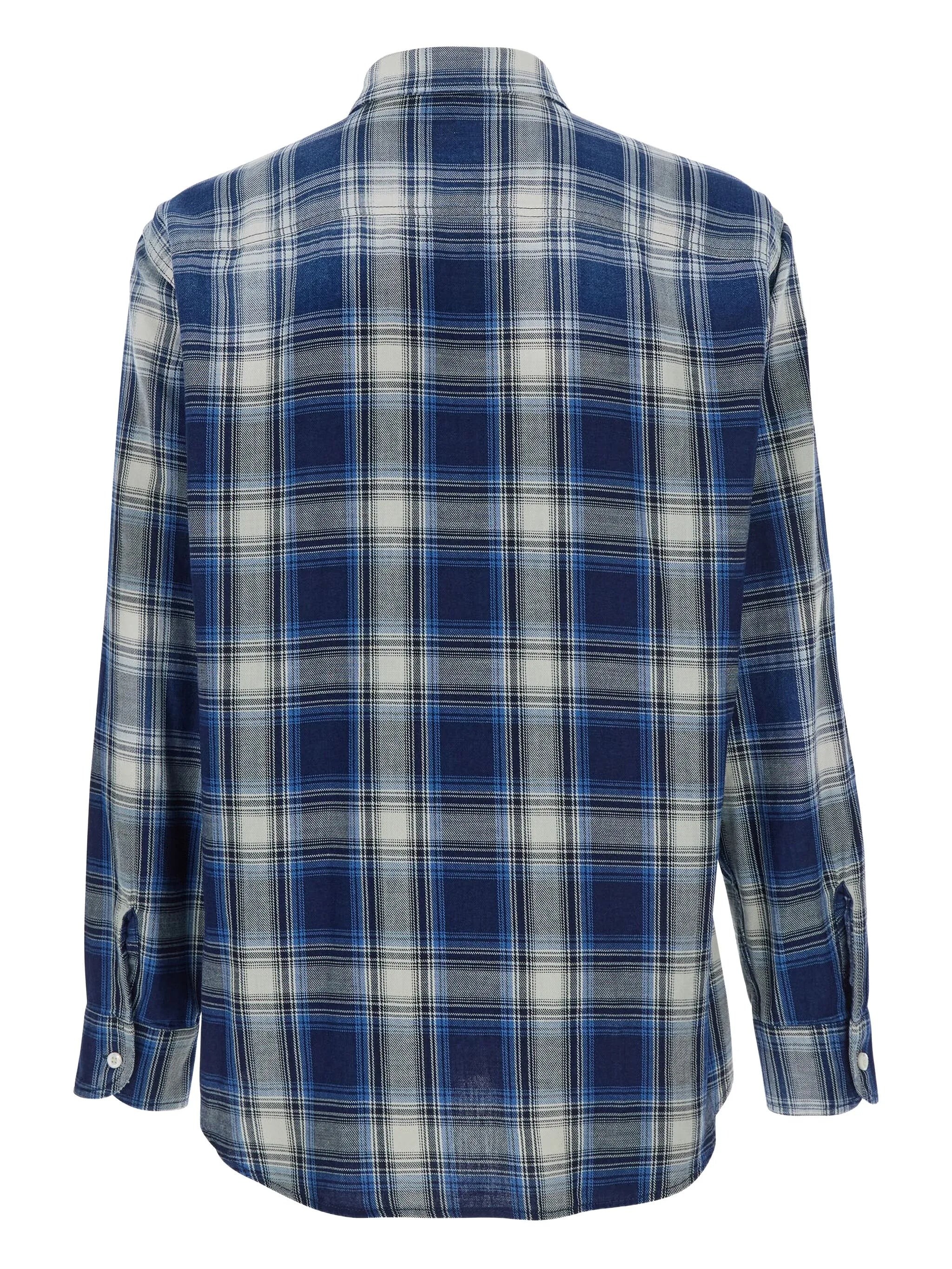 Canadian Vintage Blue/White Plaid Cotton Shirt
