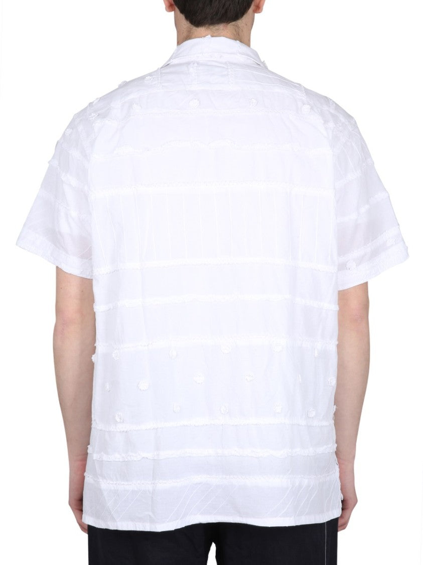 Embroidered White Shirt With Classic Collar