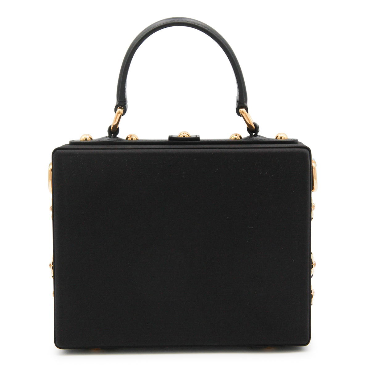 Black Dolce Box Top Handle Bag