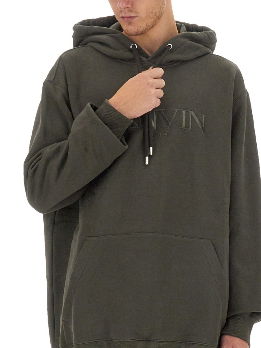 Relaxed Fit Oversized Sweatshirt With Embossed Logo