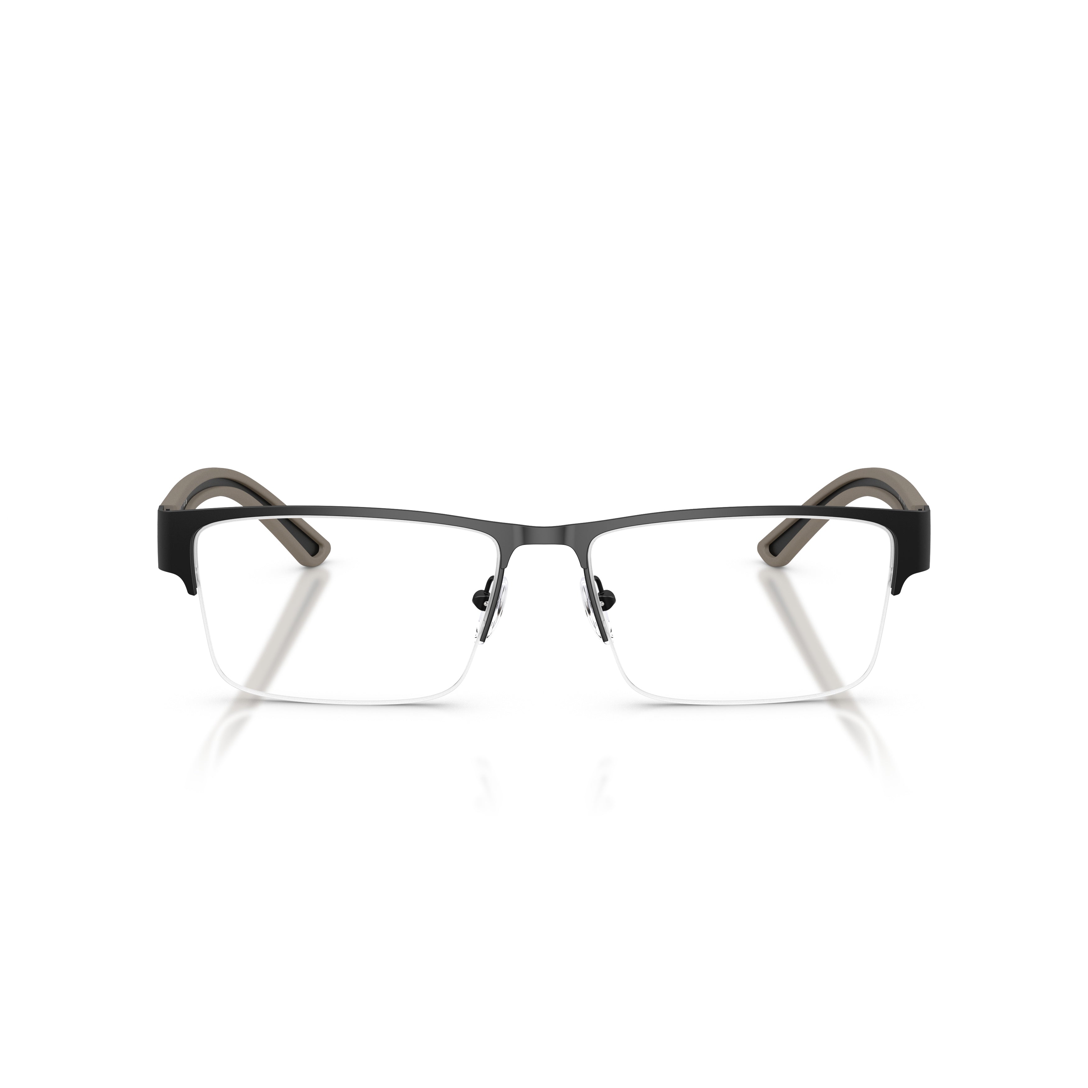 0ea1182 Semi-Rimless Rectangular Eyeglasses with Black Frame