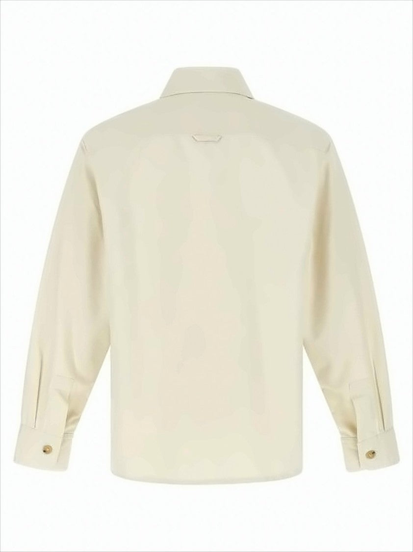 Long-Sleeve Cotton Shirt with Classic Collar