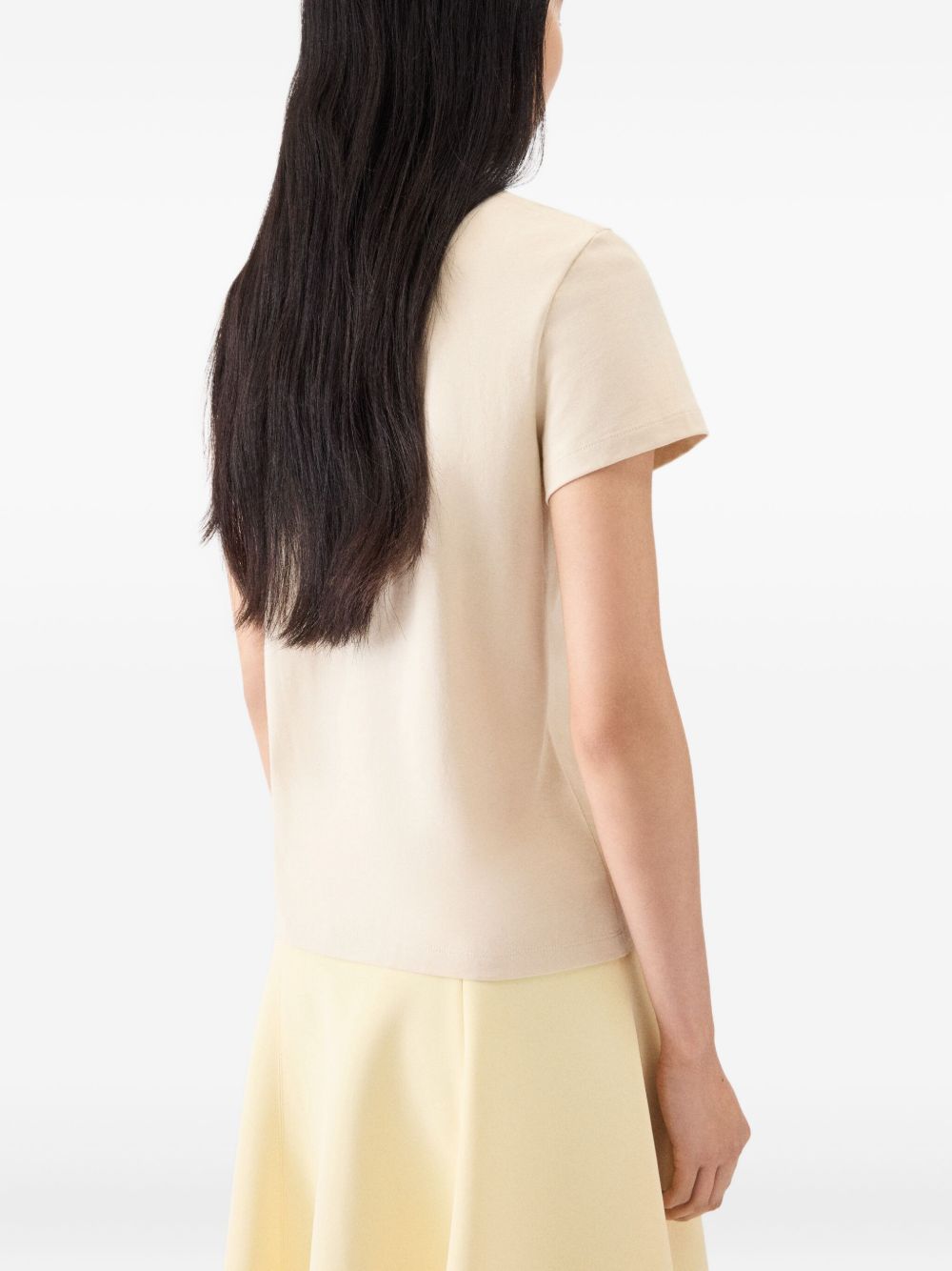 Short-Sleeved Silk and Nylon Top