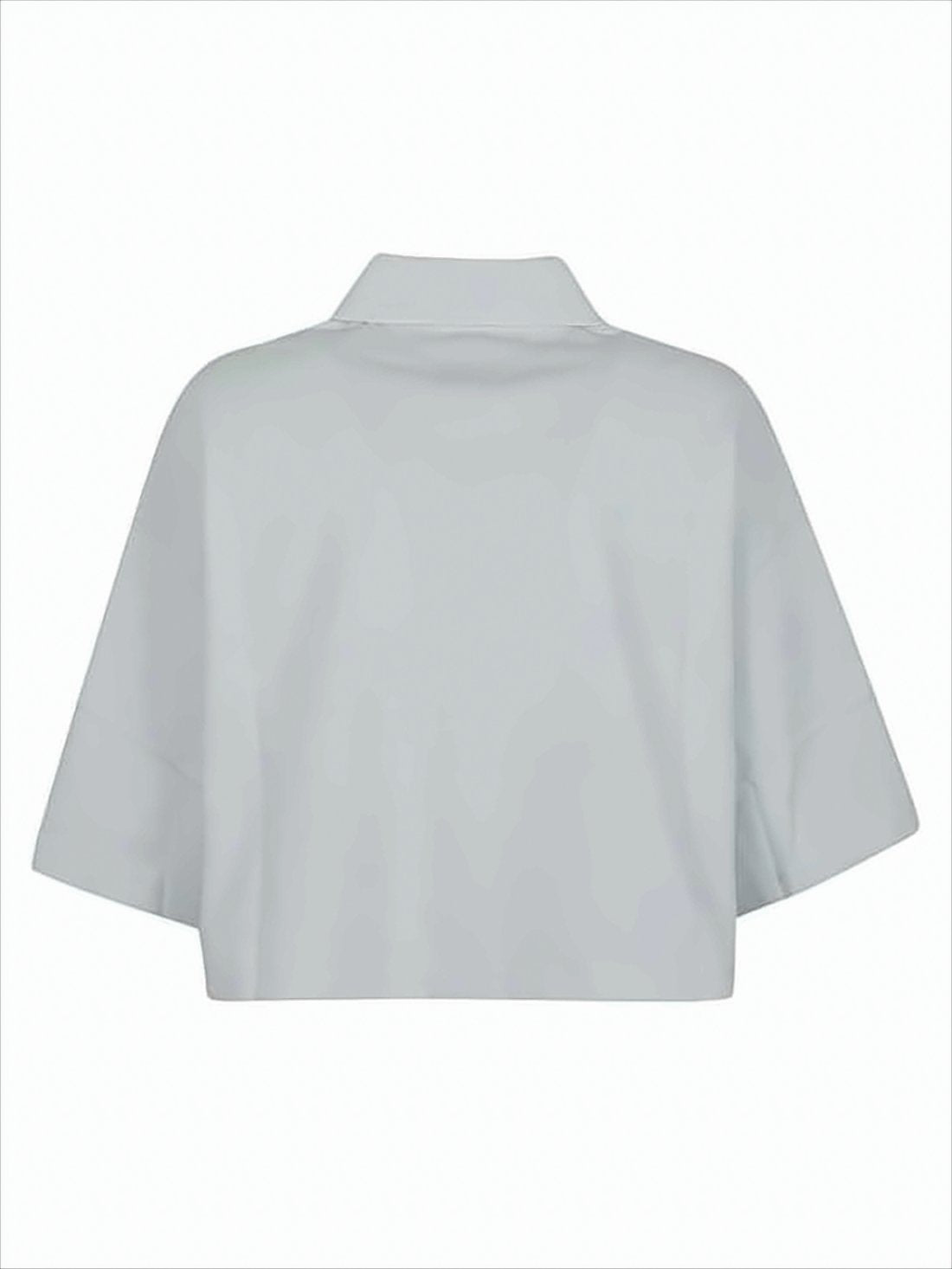 Cropped Polo Shirt with Classic Collar