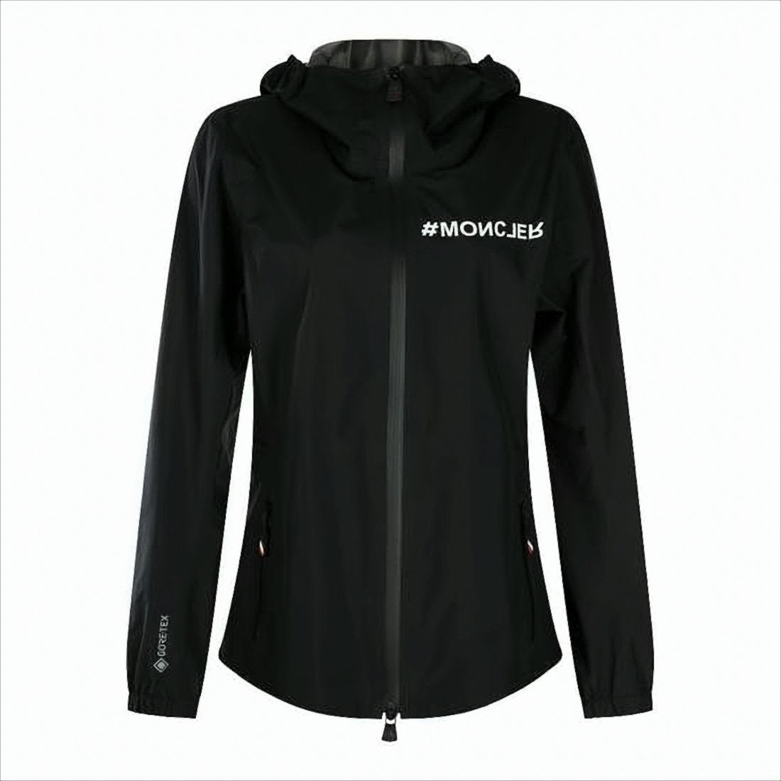 Fitted Black Moncler Padded Jacket with Hood