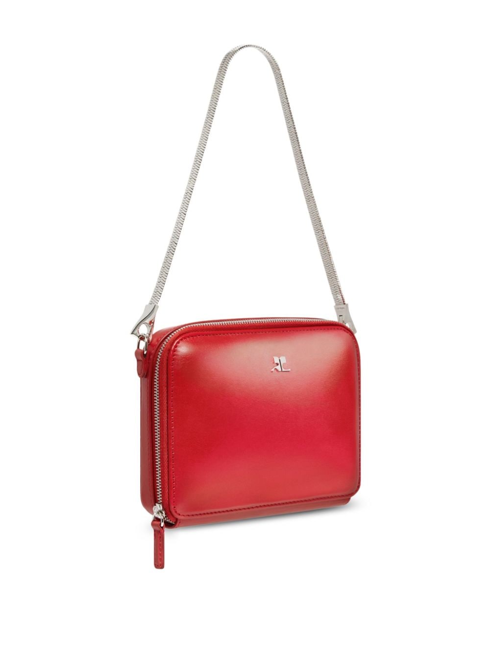 Ruby Red Calf Leather Rectangular Bag
