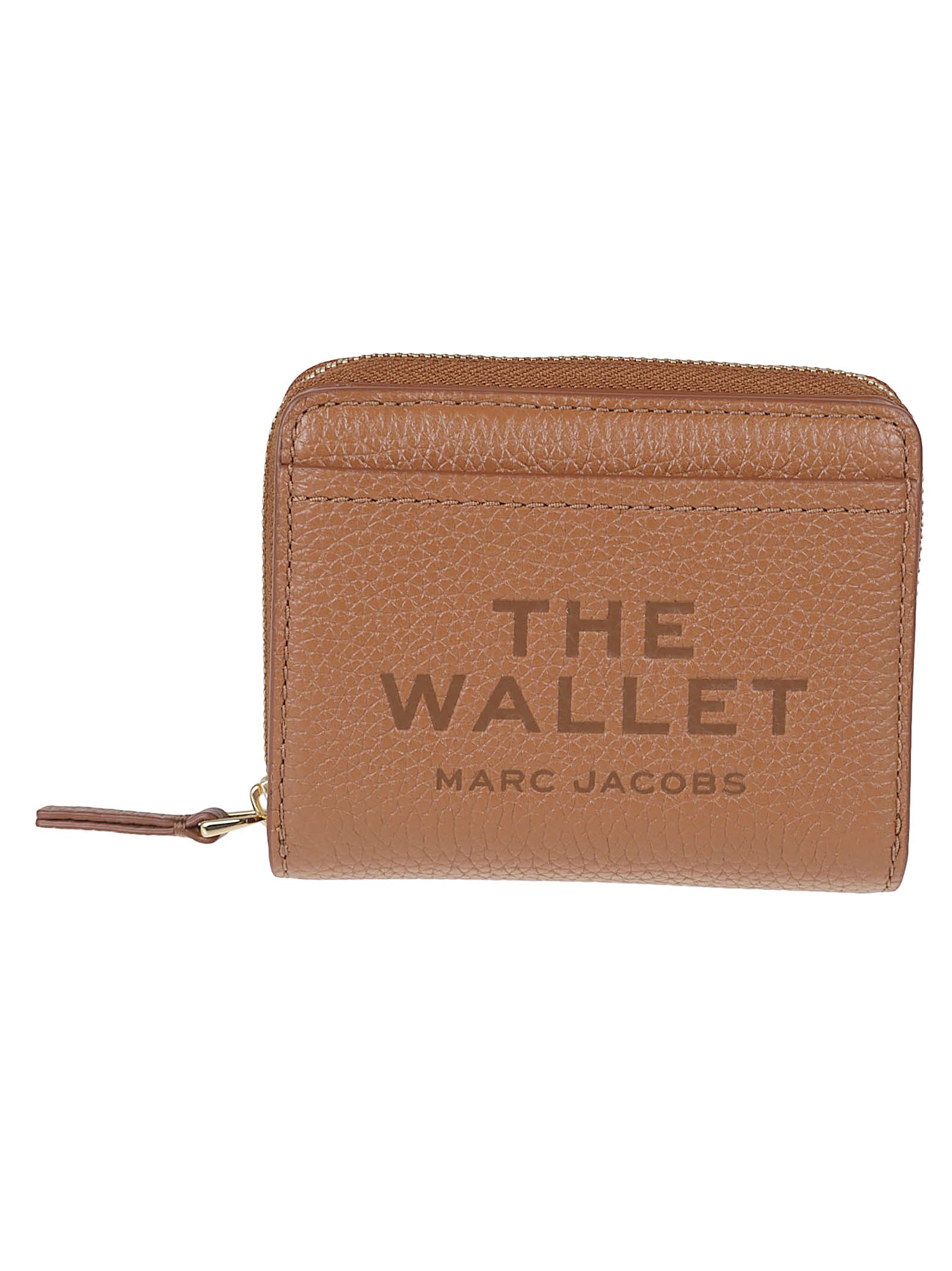 Textured Leather Wallet With Bold Logo