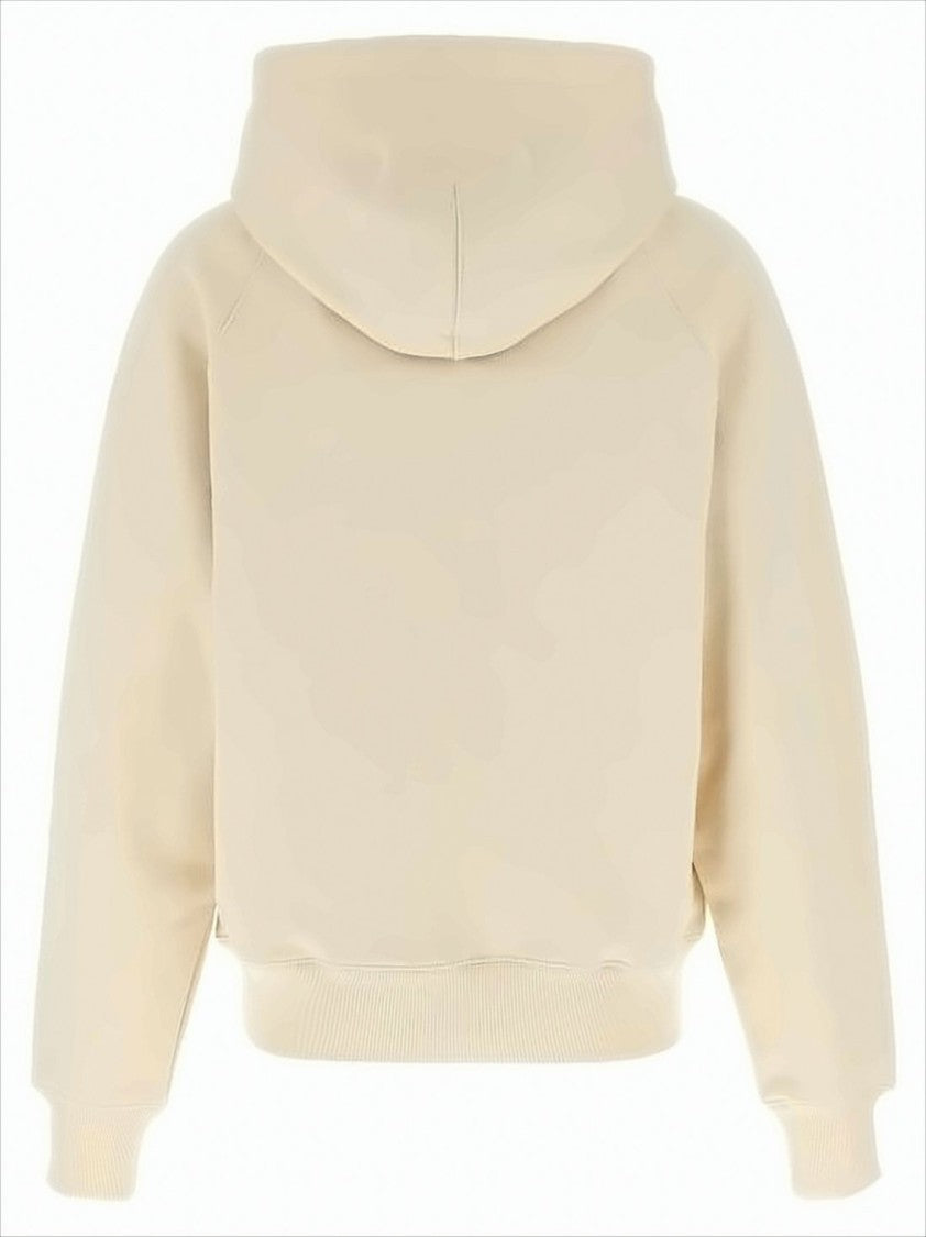 Cropped Cotton Hoodie with Raglan Sleeves