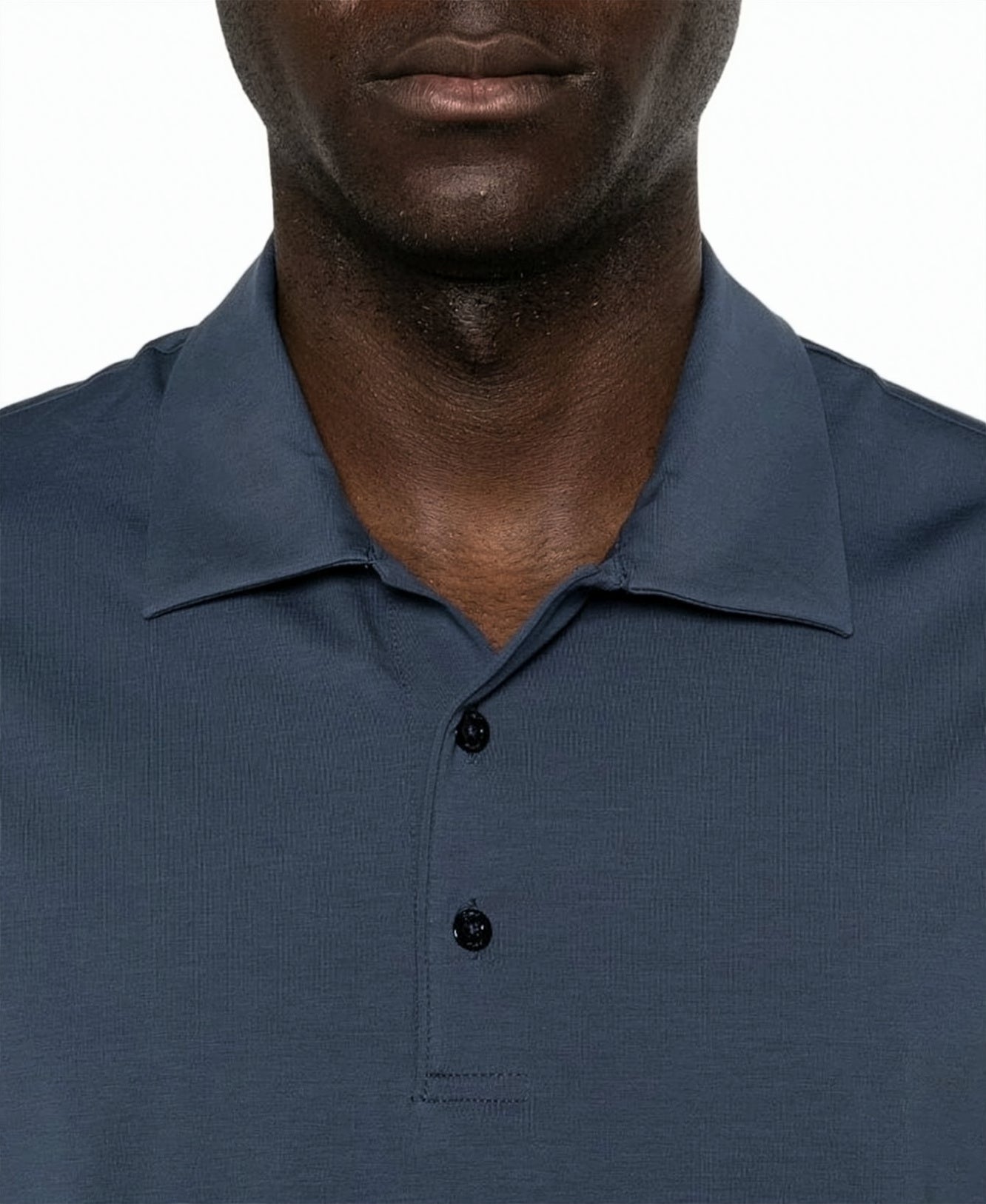 Blue Cotton Solid Color Polo Shirt