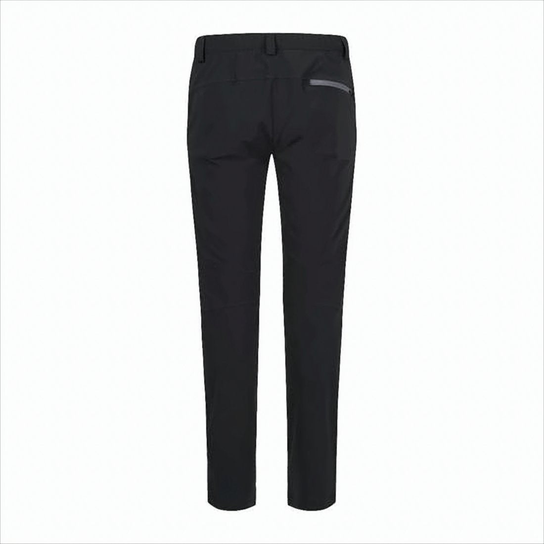 Sleek Black Straight Pants with Reflective Detail