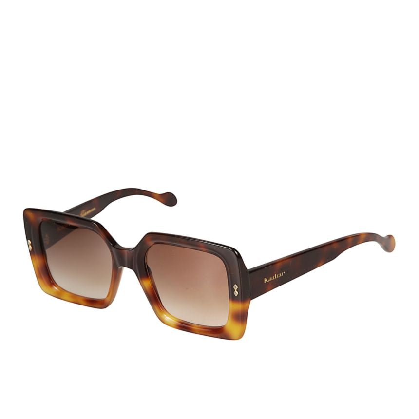 Kate Glamour Oversized Tortoiseshell Sunglasses with Gradient Brown Lenses