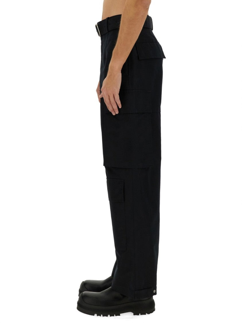 Wide-Leg Cargo Pants With Utility Pockets