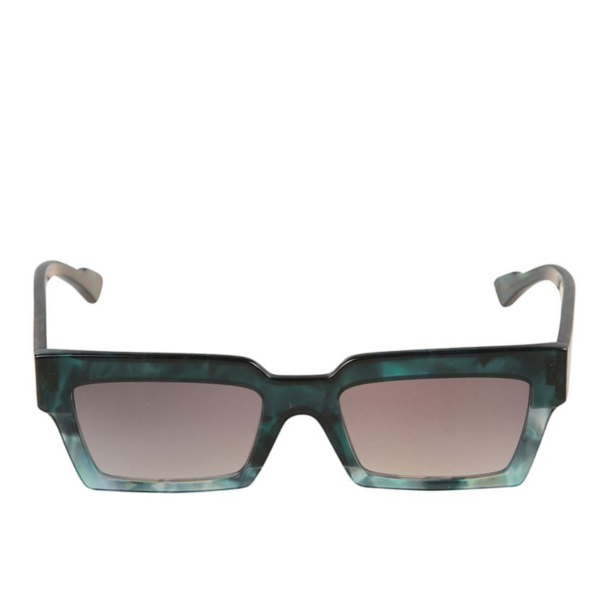 Smart Rectangular Marbled Frame Sunglasses with Gradient Lenses