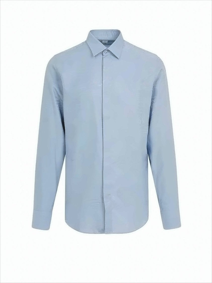 Long-Sleeve Silk and Cotton Shirt