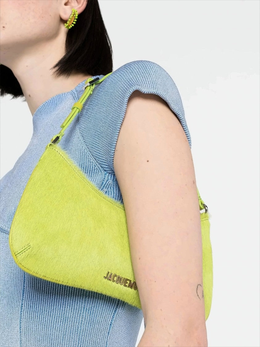 Pony Hair Shoulder Bag with Slim Silhouette