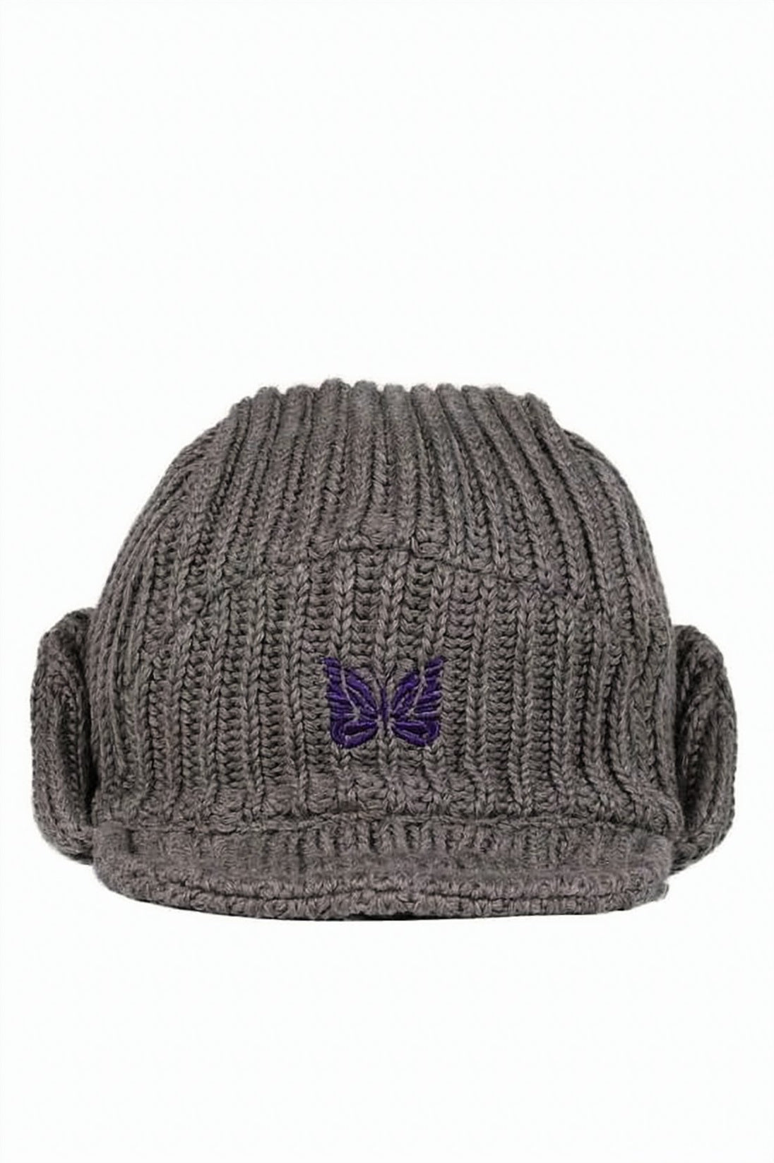 Knitted Wool Cap with Folded Brim
