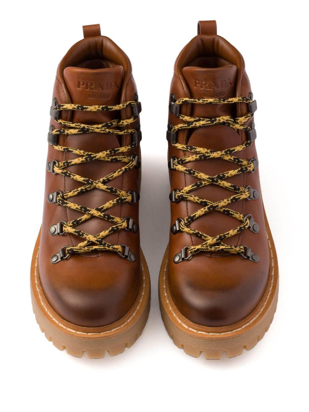 Laced Leather Ankle Boots