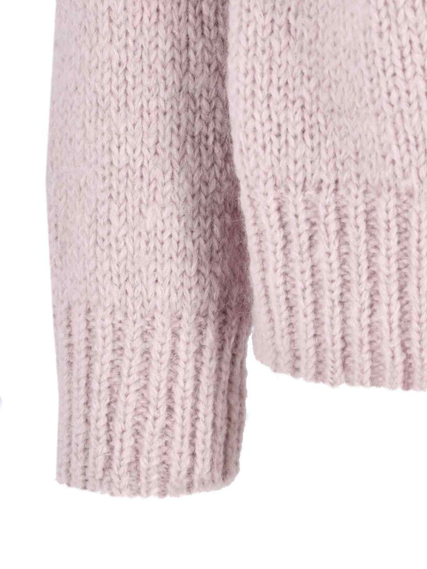 Zip Knit Sweater – Pink