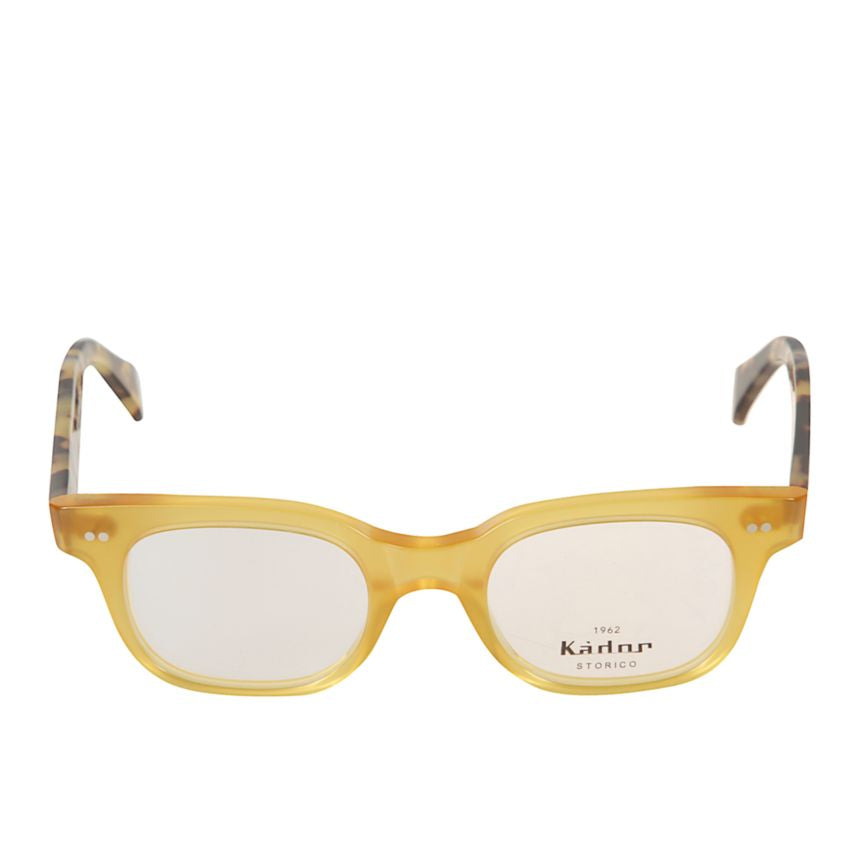 Kayo Rectangular Sunglasses with Translucent Amber Front