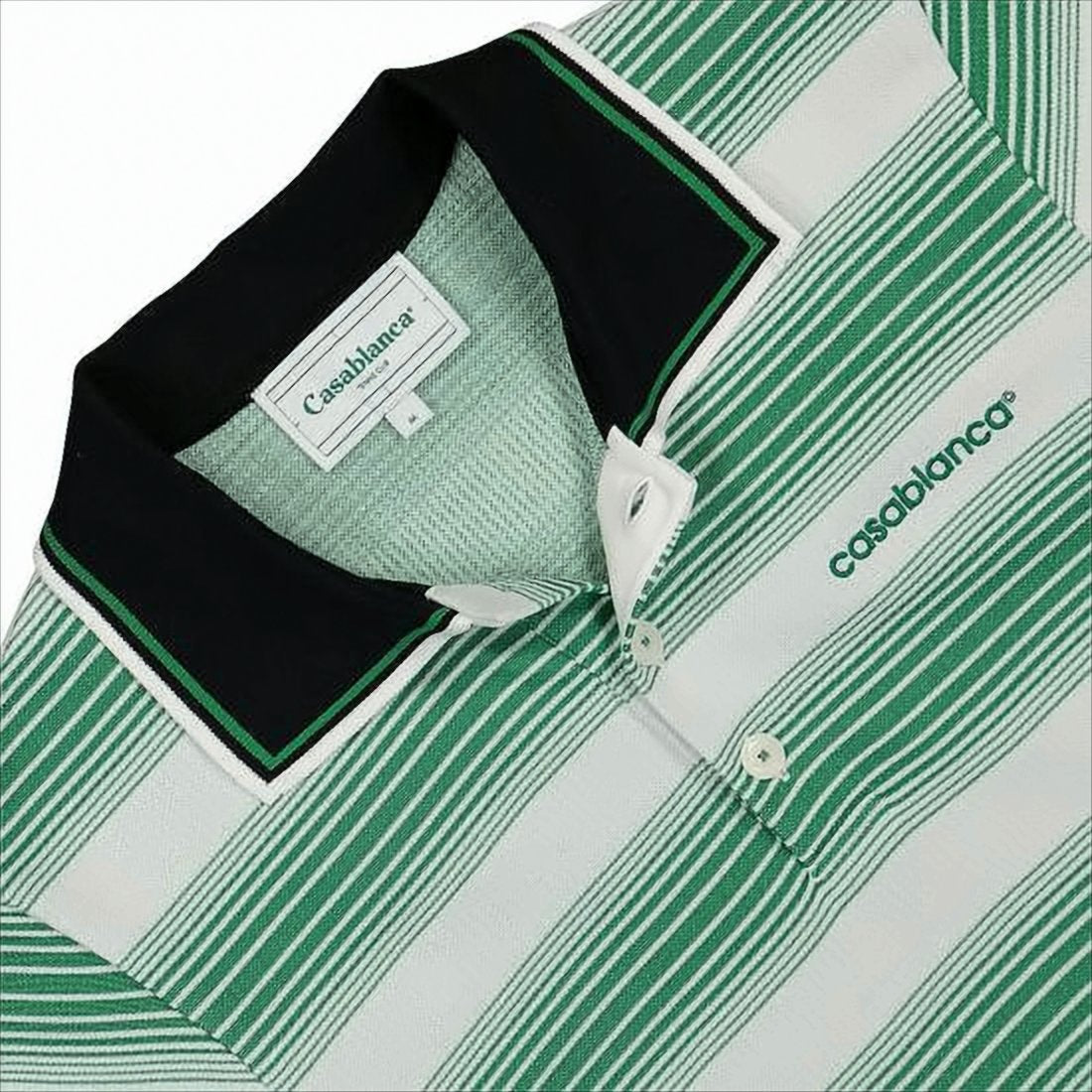 Striped Polo Shirt with Contrast Collar