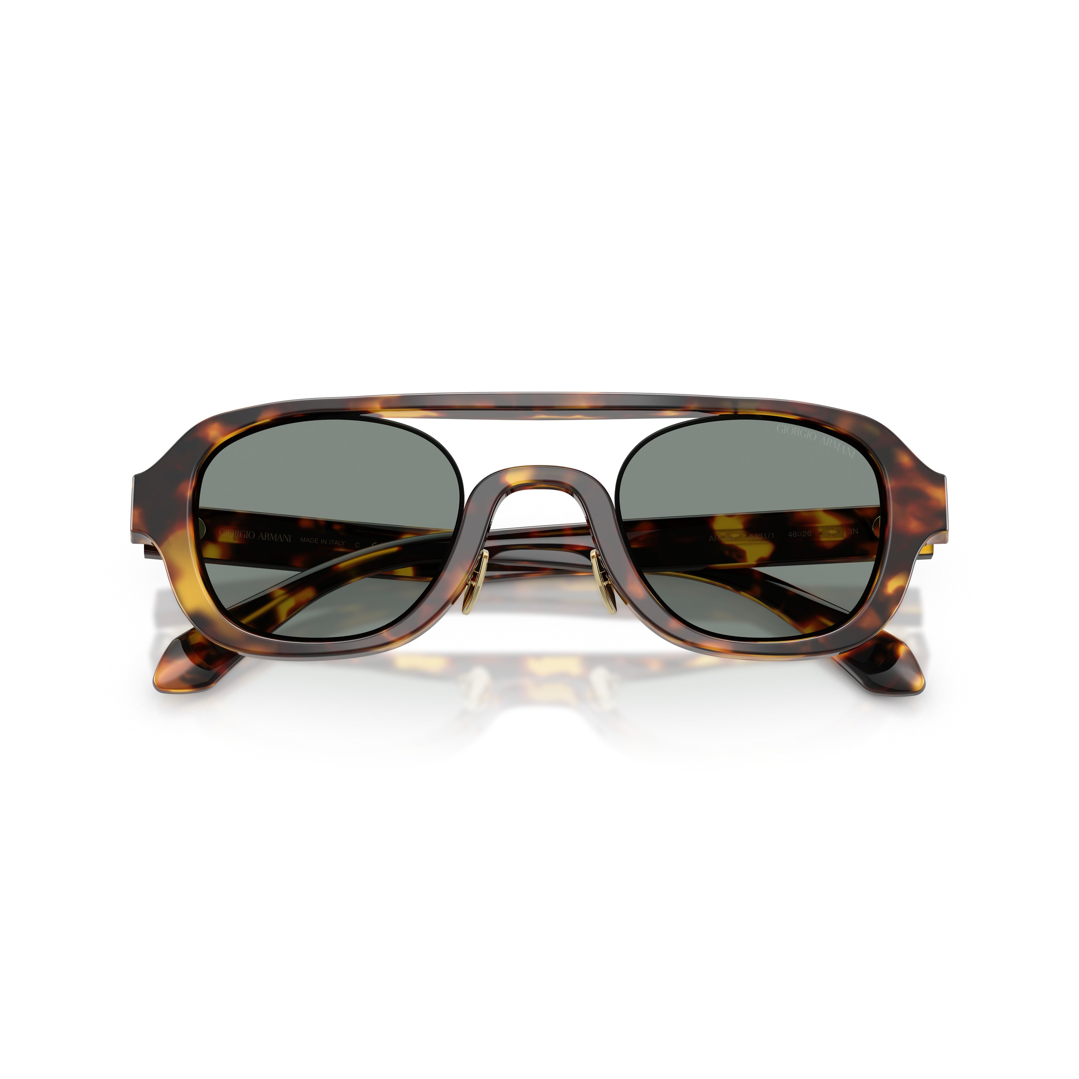 0ar8247 Bold Tortoiseshell Acetate Sunglasses with Adjustable Nose Pads