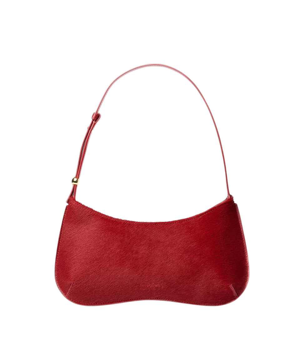 Textured Cowhide Leather Shoulder Bag