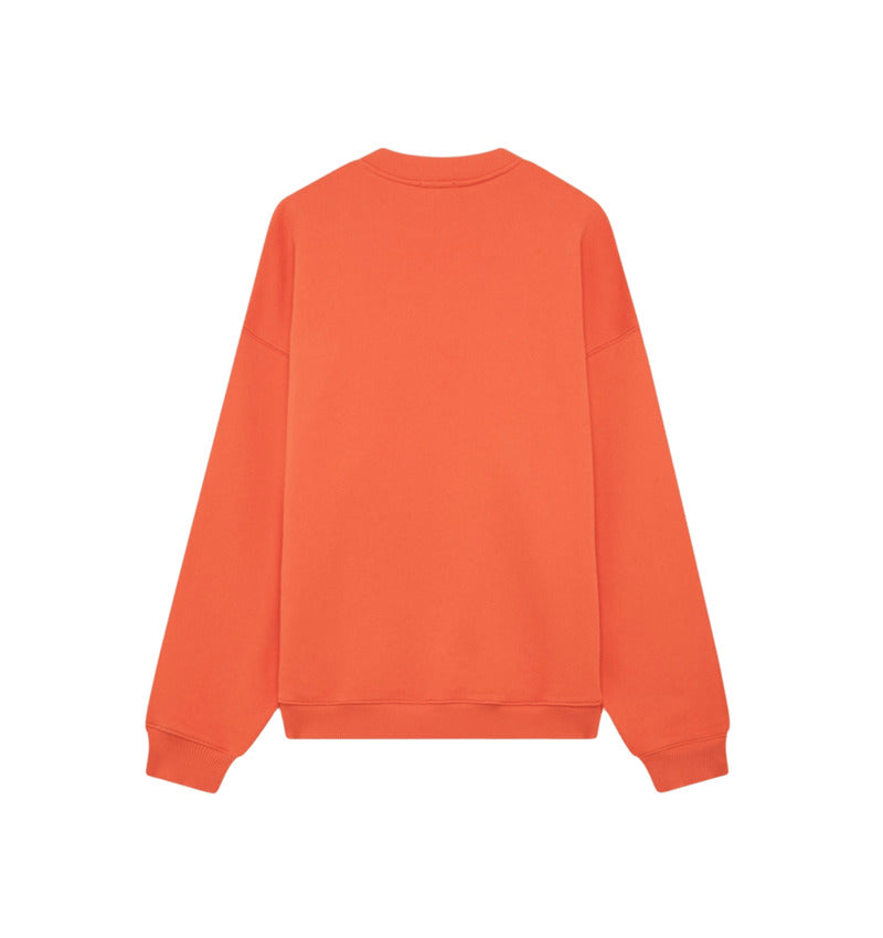 Coral Red Cotton Sweatshirt