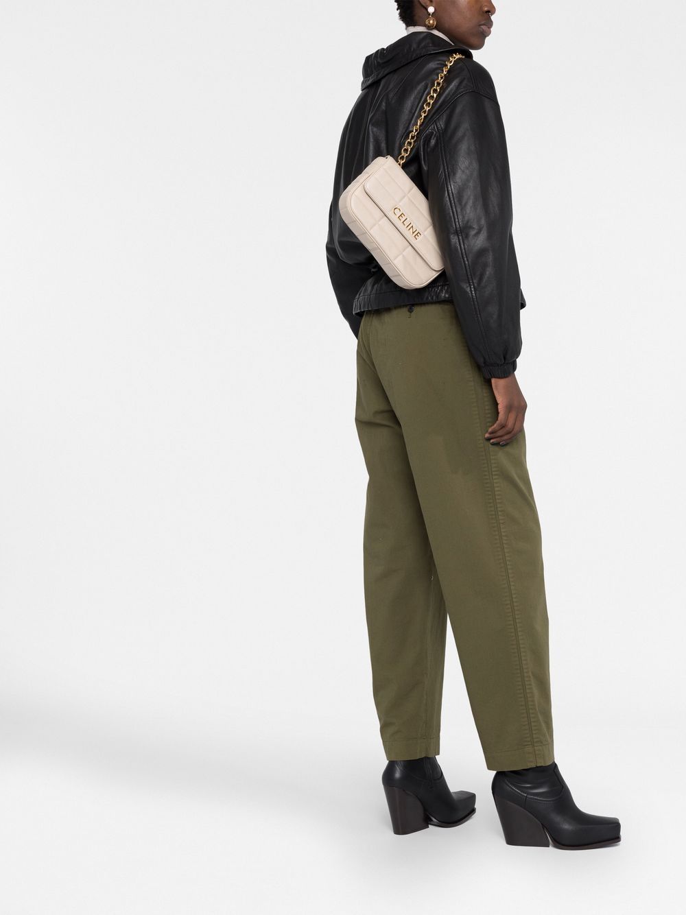 Quilted logo-plaque shoulder bag