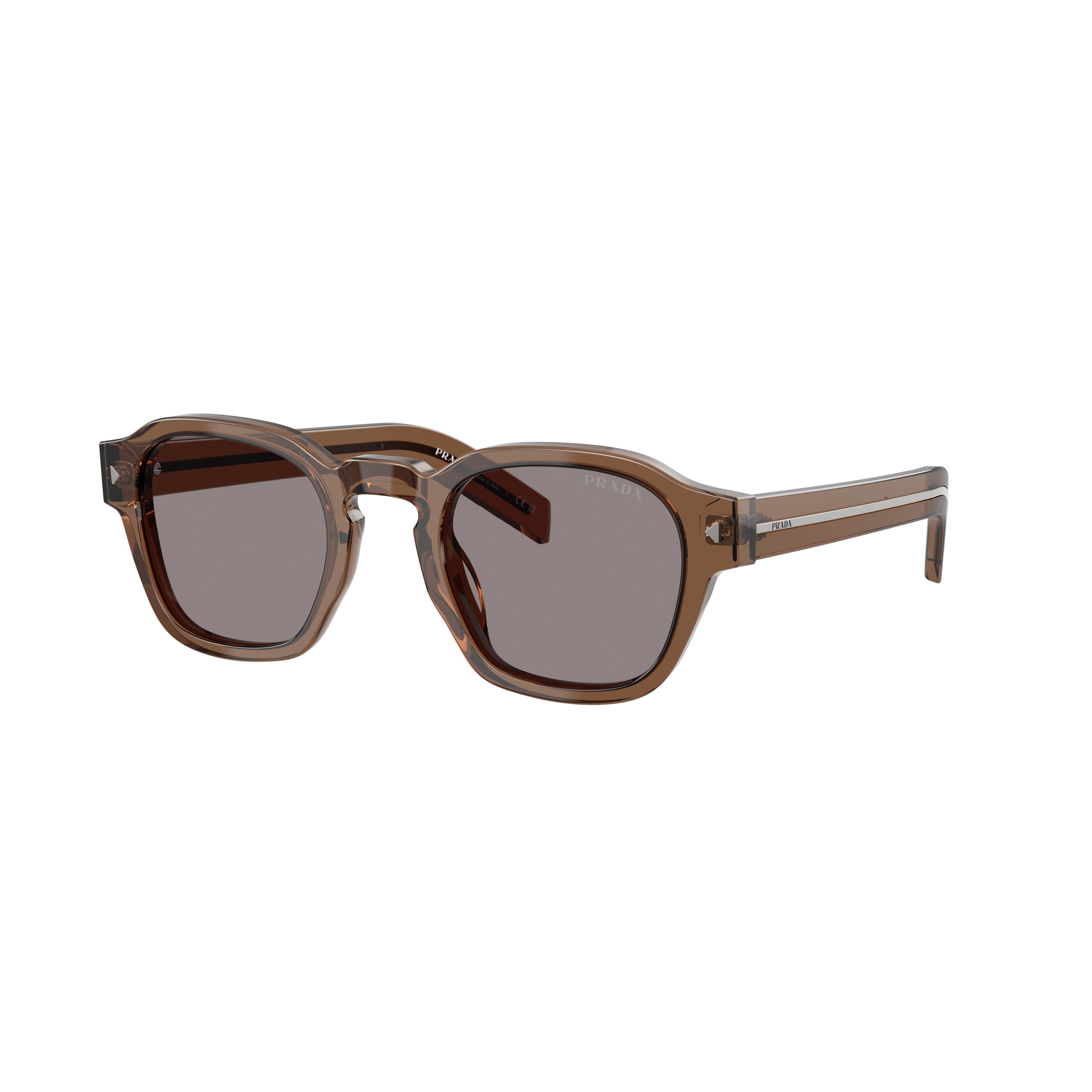 0pr A16s Translucent Brown Square Frame Sunglasses