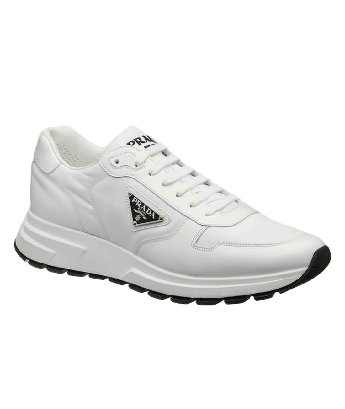 Minimalist White Sneakers with Nylon