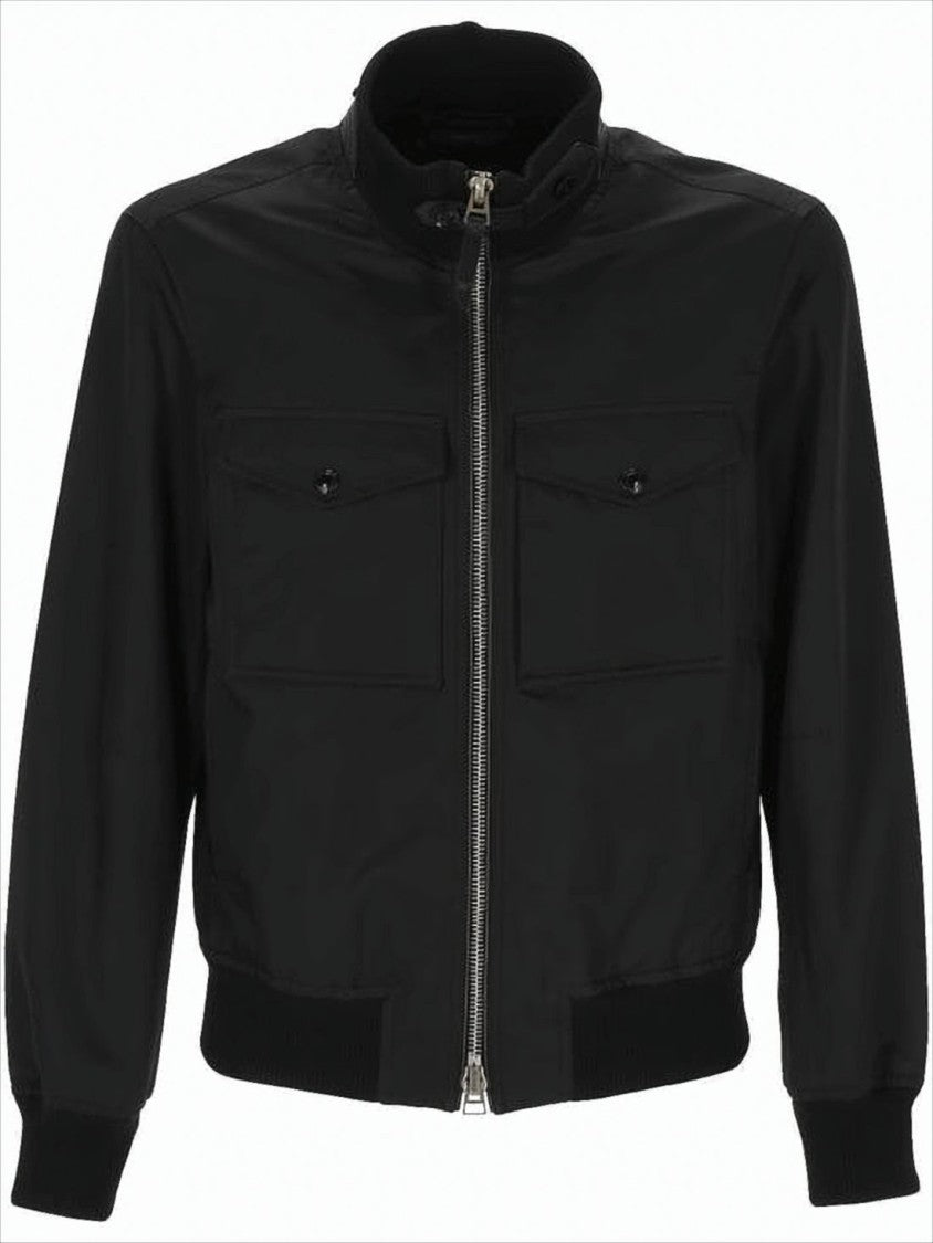 Bomber Jacket with Front Zipper