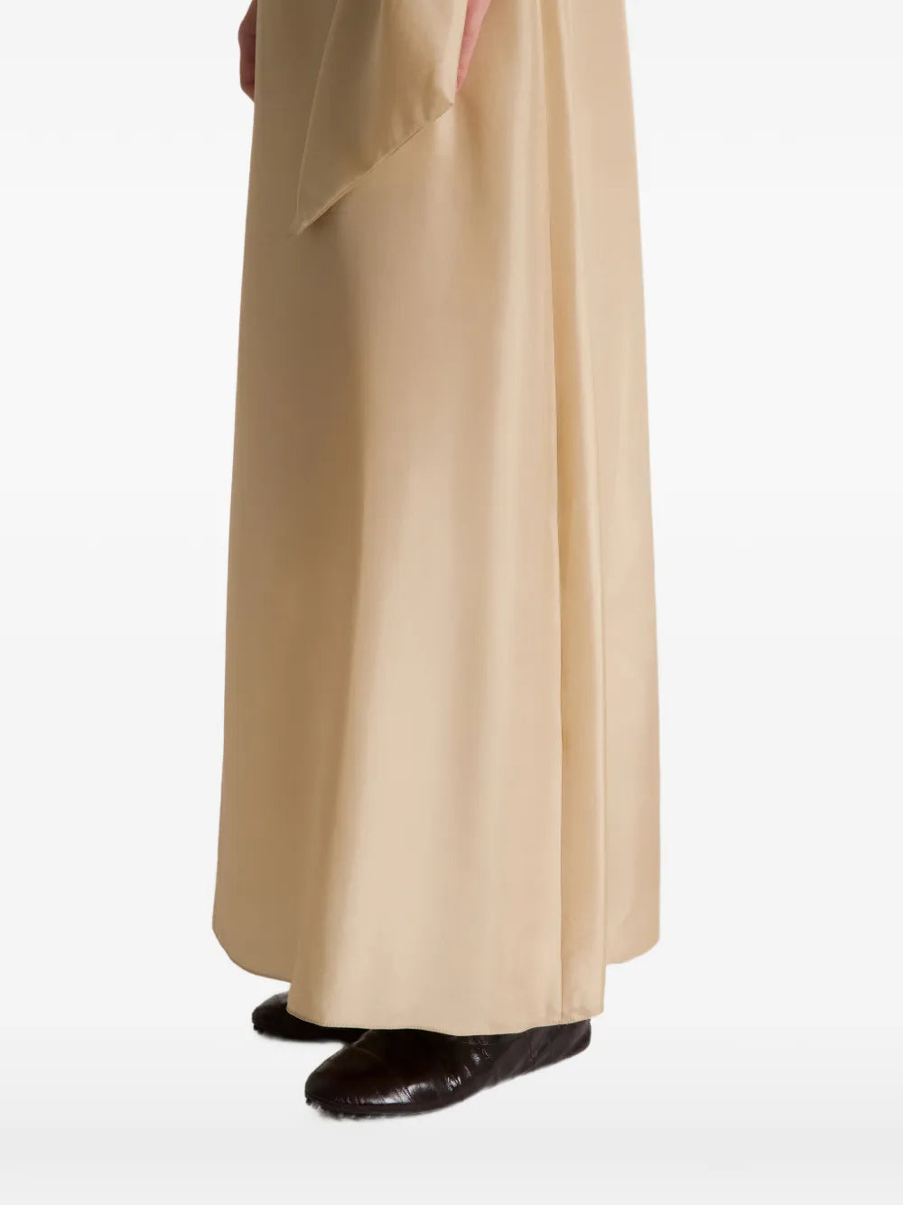 Flowing Silhouette A-Line Midi Skirt