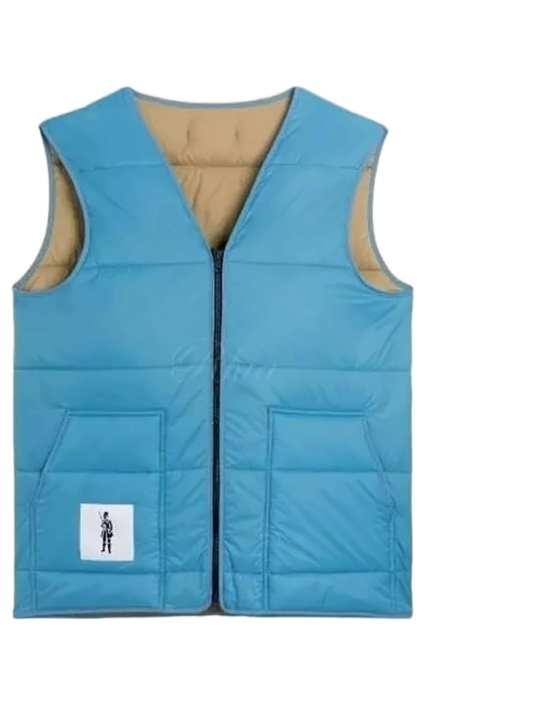 Reversible Quilted Vest with Front Zipper Closure