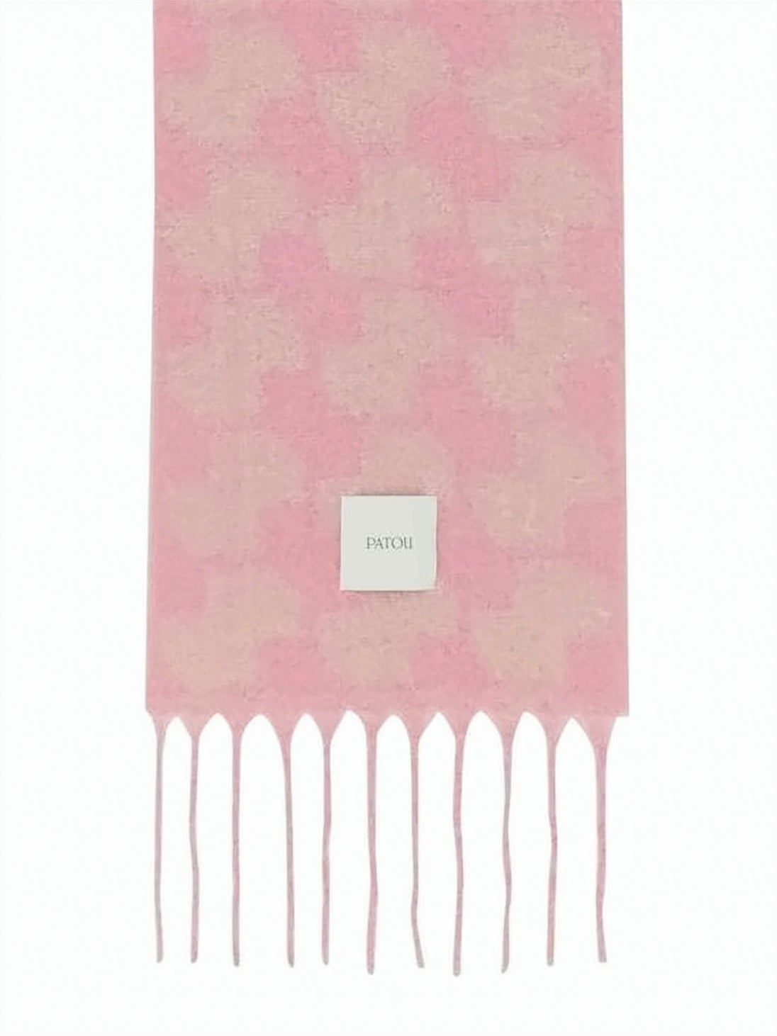 Rectangular Houndstooth Pattern Scarf in Light Pink