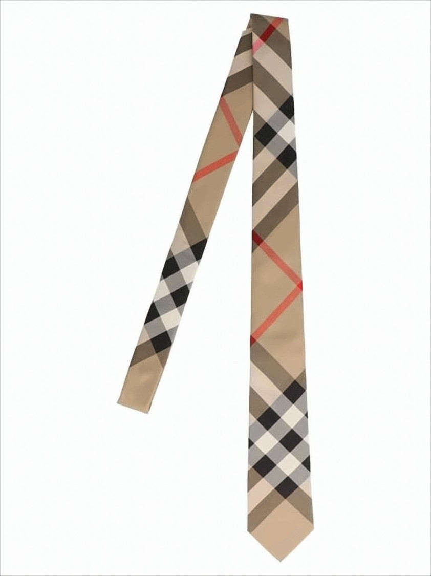 Classic Check Pattern Silk Necktie