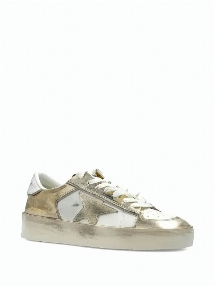Low-Top Sneakers with Suede and Leather Details