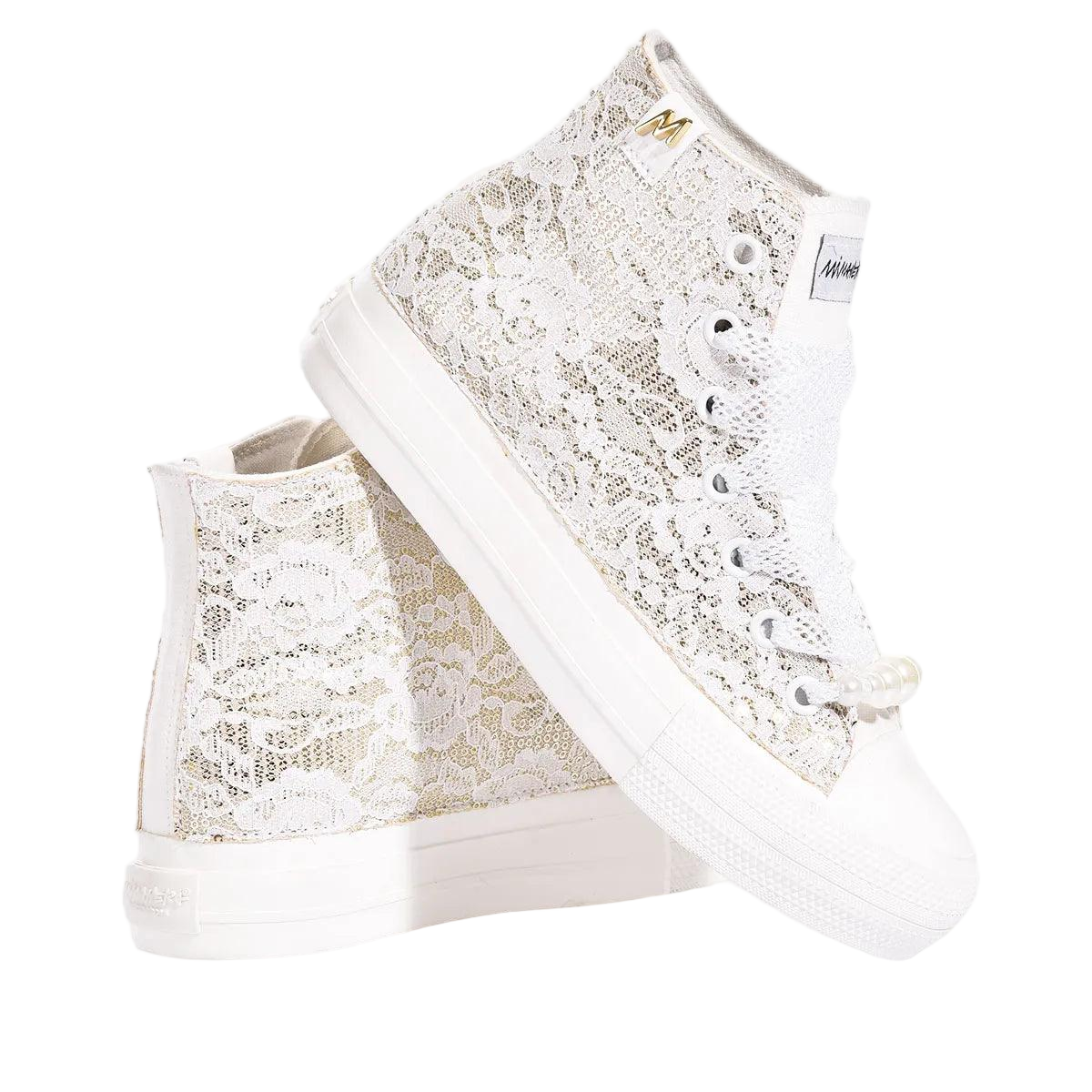 Mimanera Airlines Platform Bea Gold Sneakers