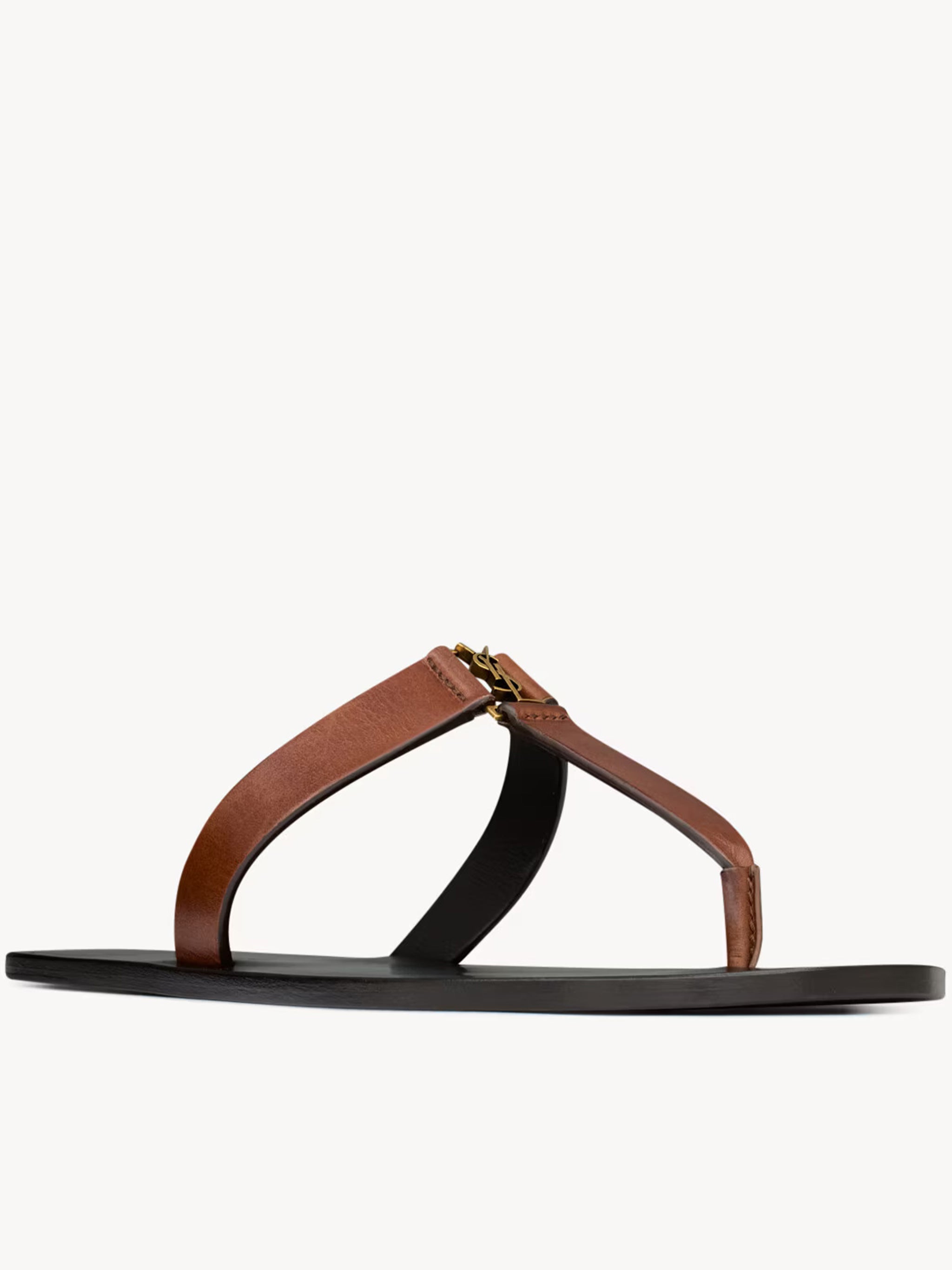 Black/Brown Sandali Babylone T-Strap Sandals