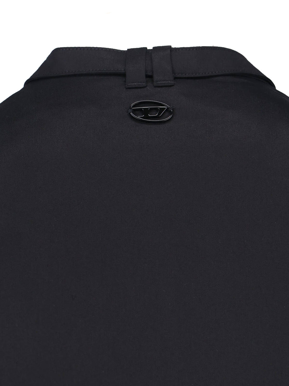 Black Lyocell Midi Shirt Dress