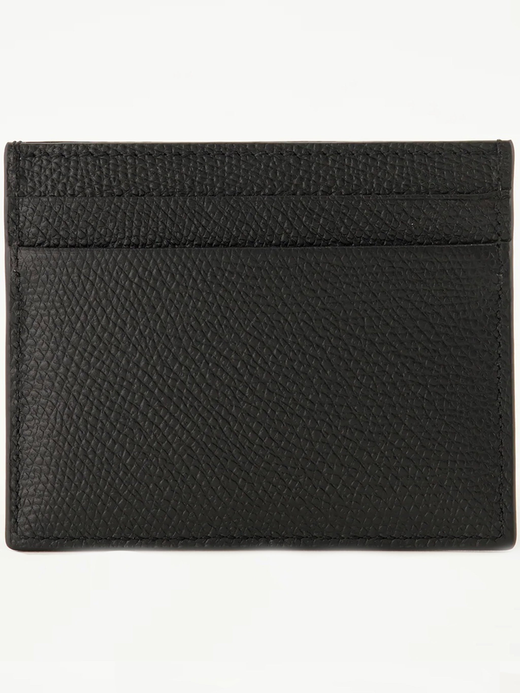 Black Vlogo Signature Textured Leather Case