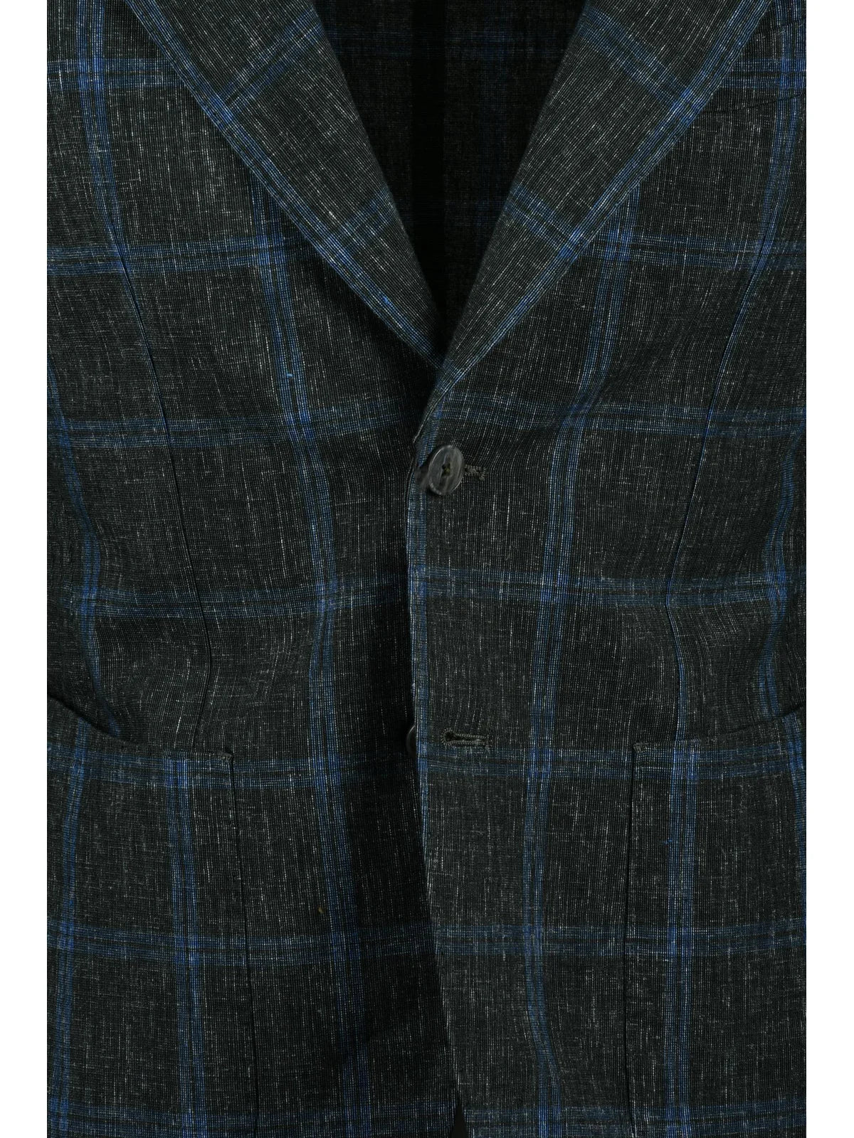 Green Linen Cotton Fitted Jacket