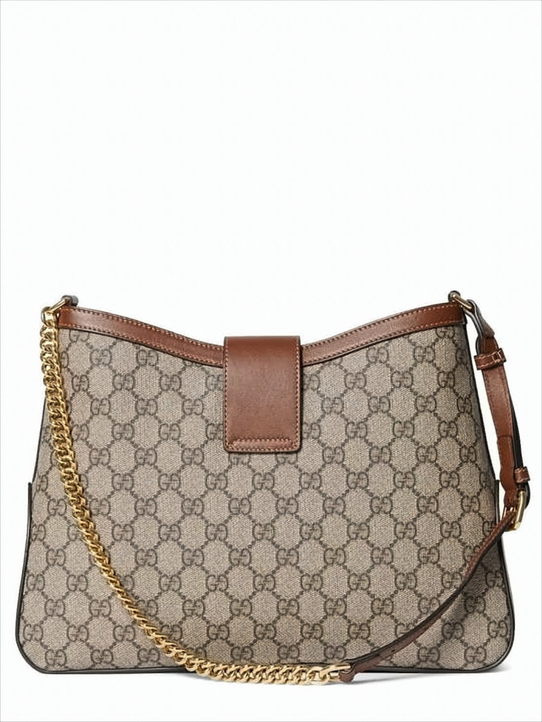 Structured Monogram Canvas Shoulder Bag