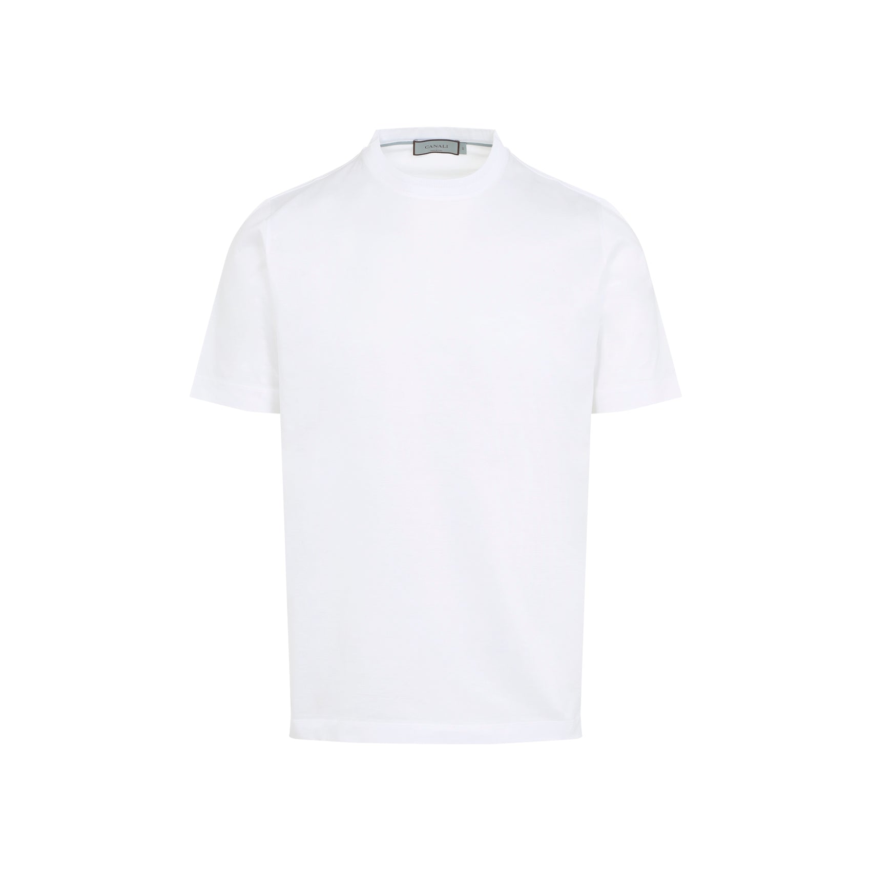 White Cotton Crew Neck T-Shirt