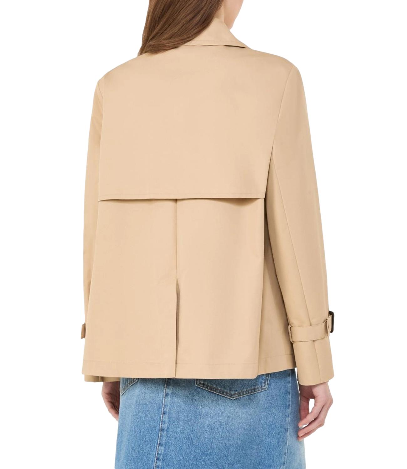Beige Cotton Blend Raincoat