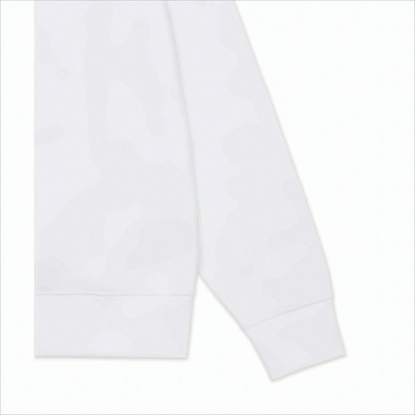White Fleece Sweatshirt With Bold Logo