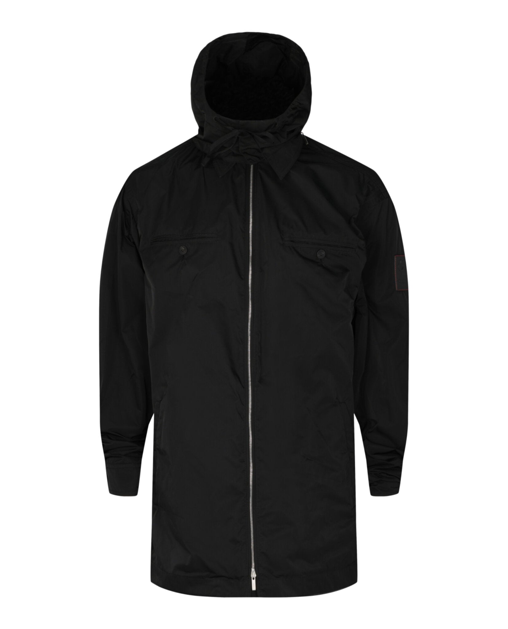 Zip-Up Windbreaker With Removable Hood