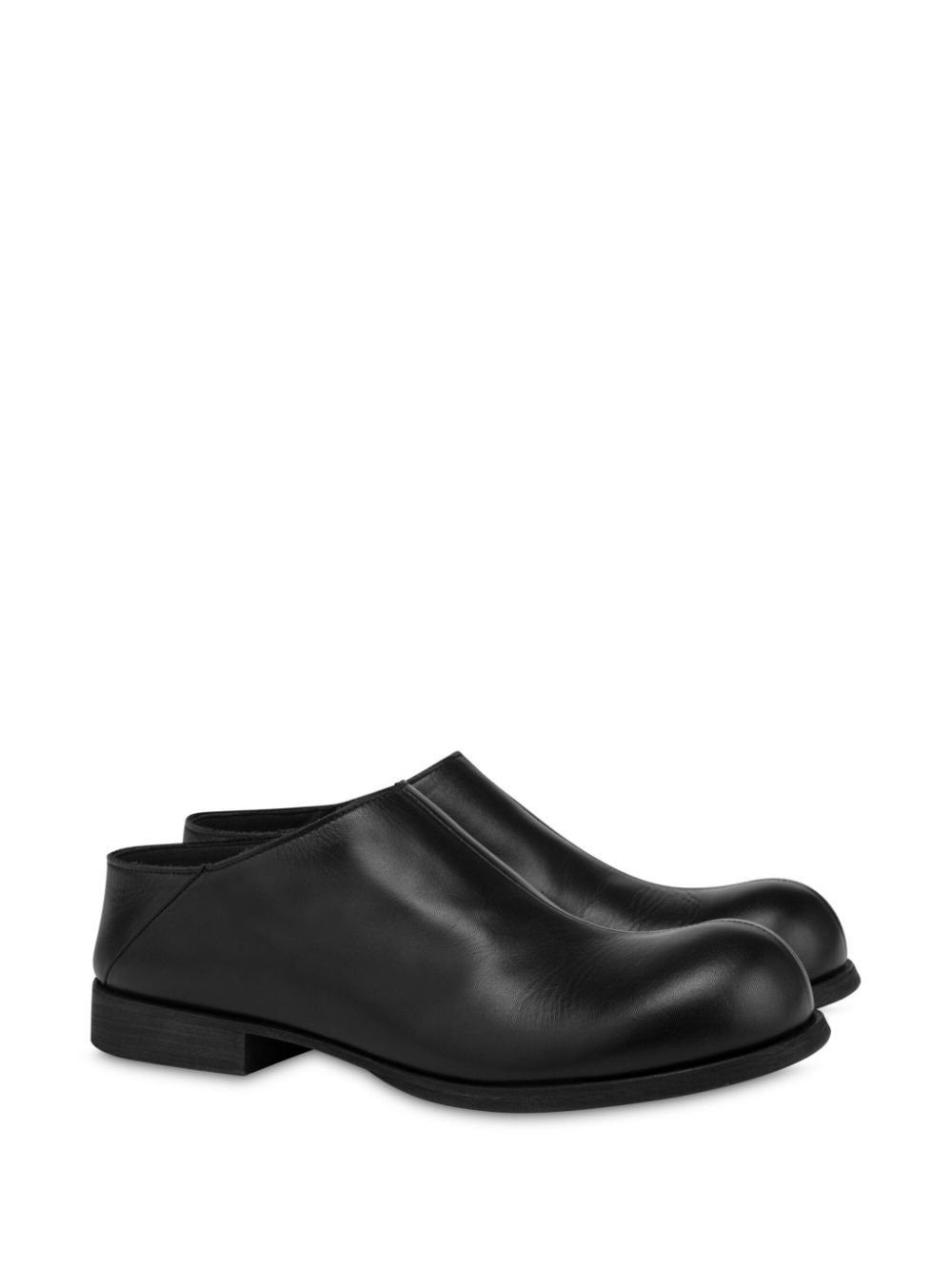 Folding Heel Black Flat Shoes