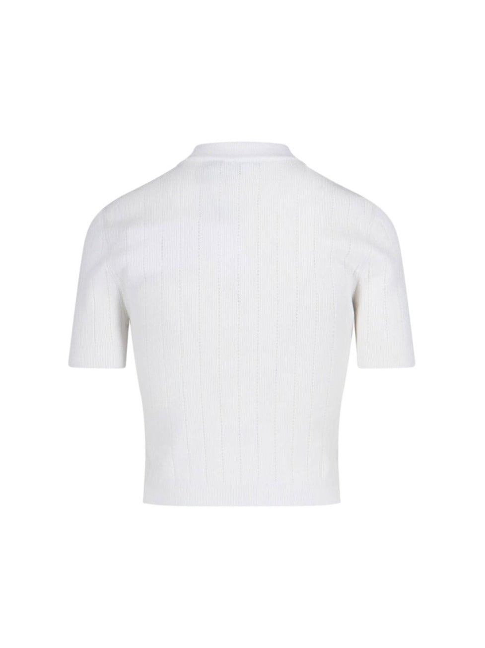 Decorative Button' Cardigan – White