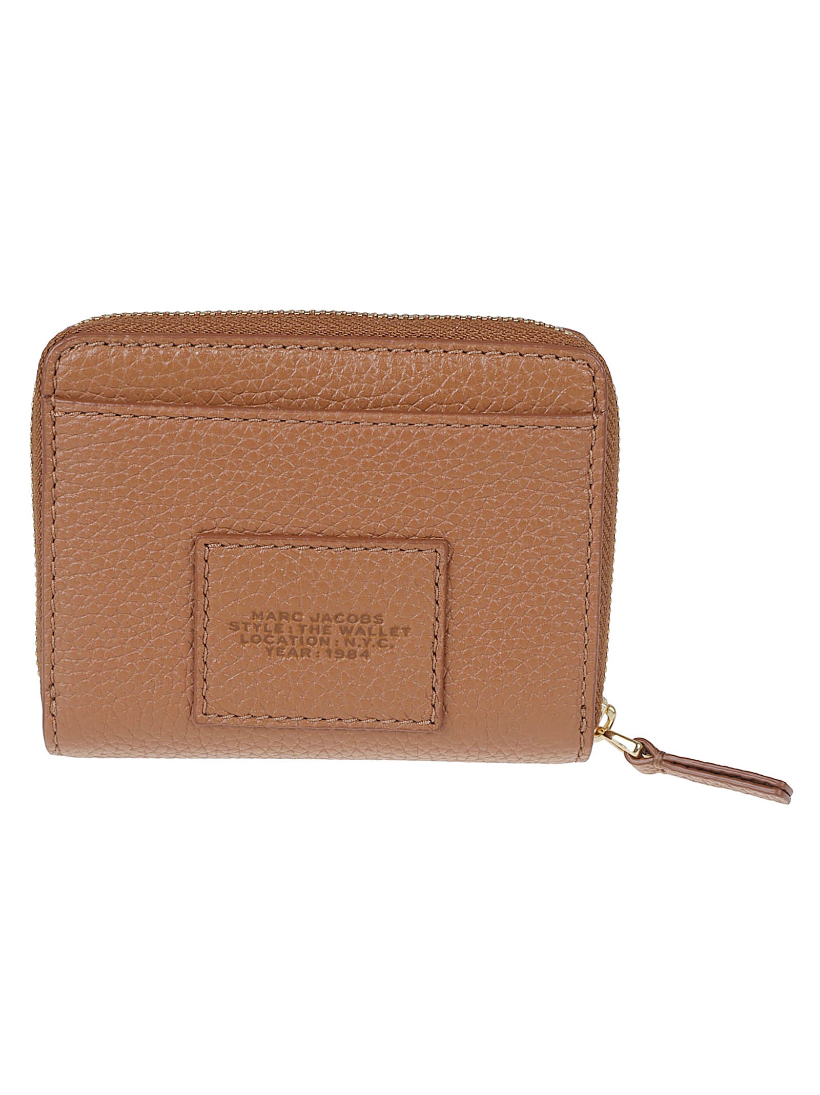 Textured Leather Wallet With Bold Logo
